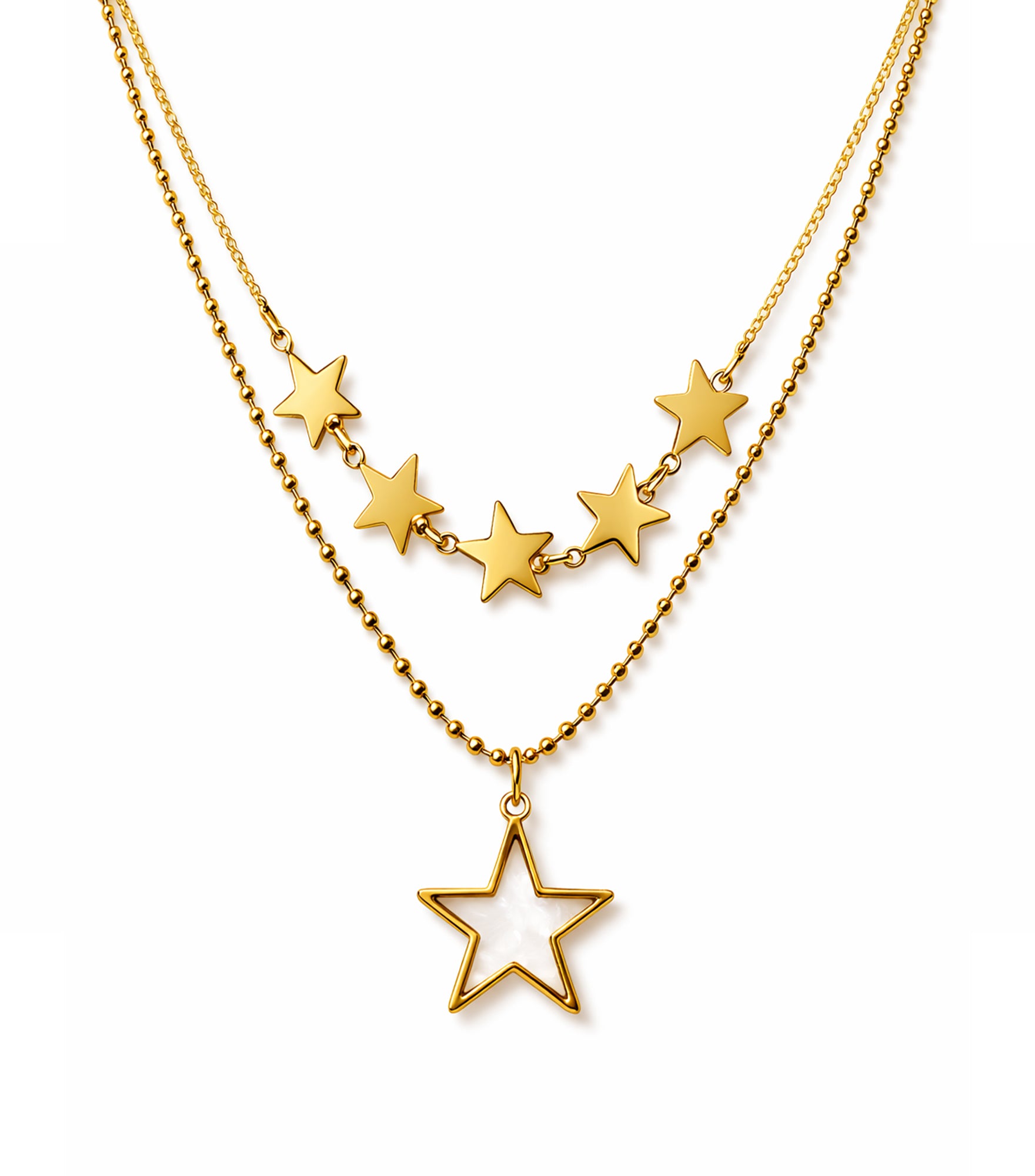 Layered Star Pendant Necklace for Women | Elyva Jewelry