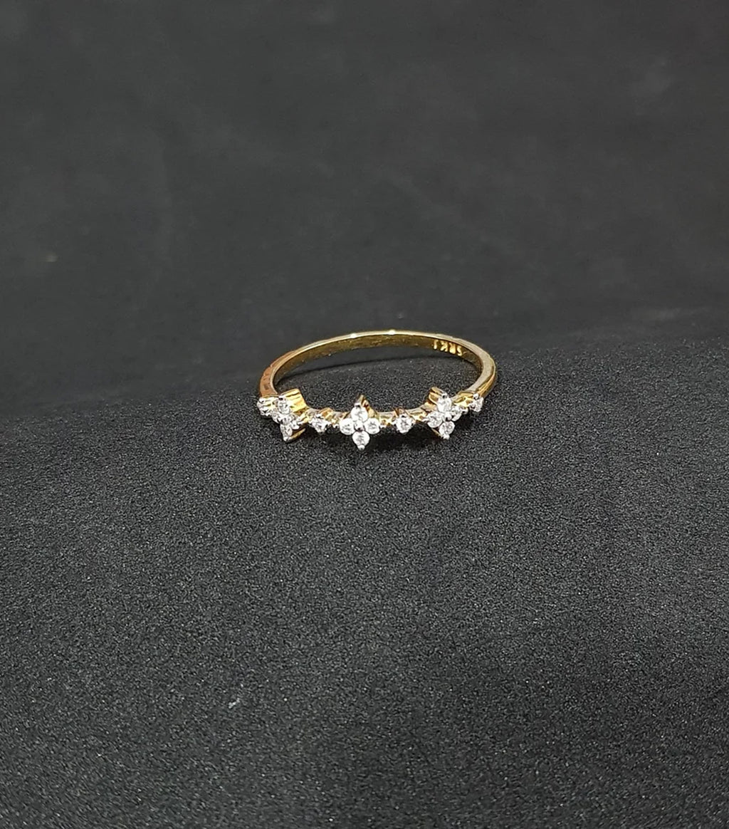 Crystal Floral Gold Ring for Women | Elyva Jewelry