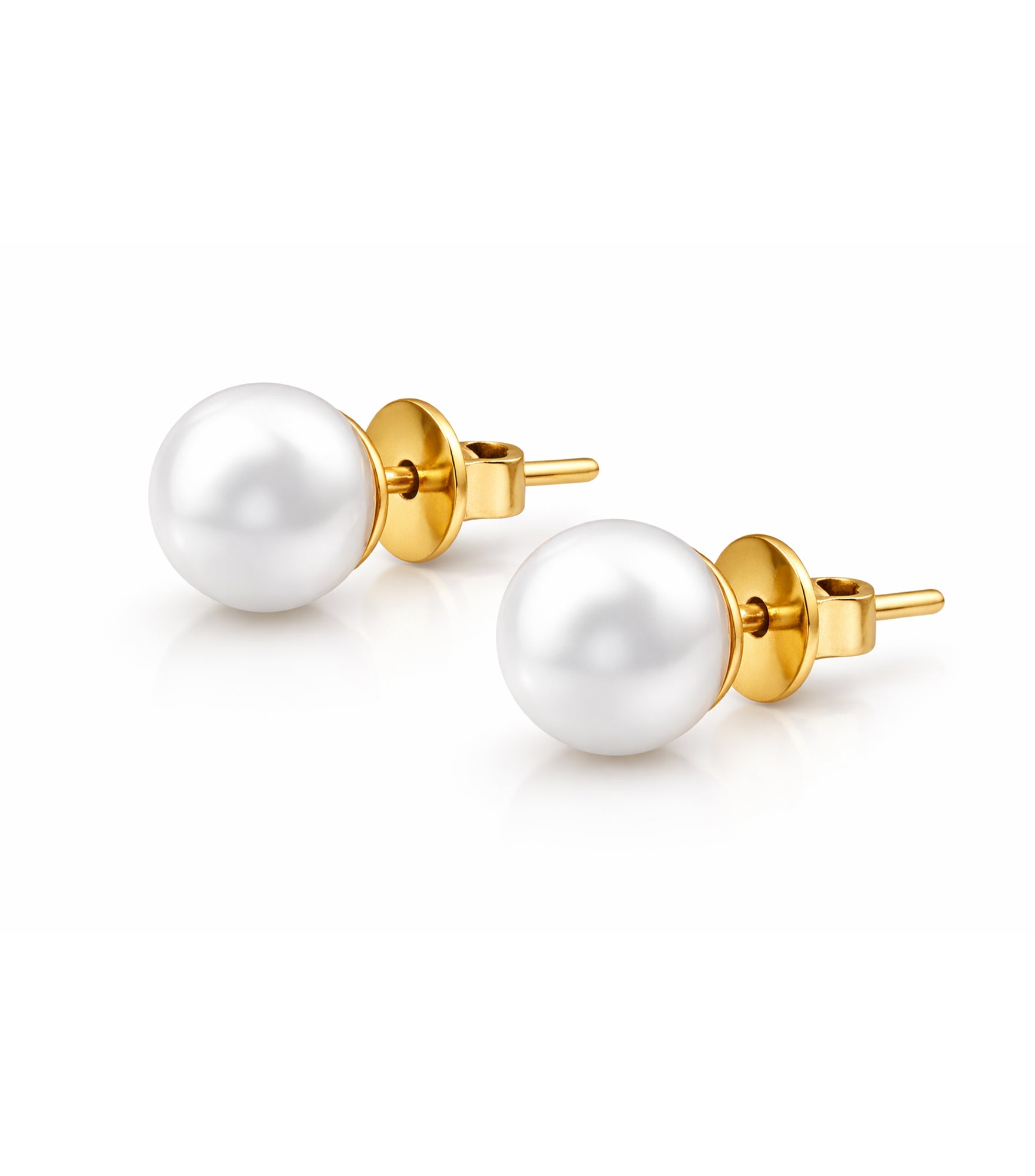 minimalist pearl earrings
